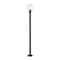 Z-Lite Laurent Outdoor Post Mounted Fixture, 1-Light, 12 In.W x 89.5 In.H, Black/Clear Seedy 599PHB-567P-BK - alternate 7